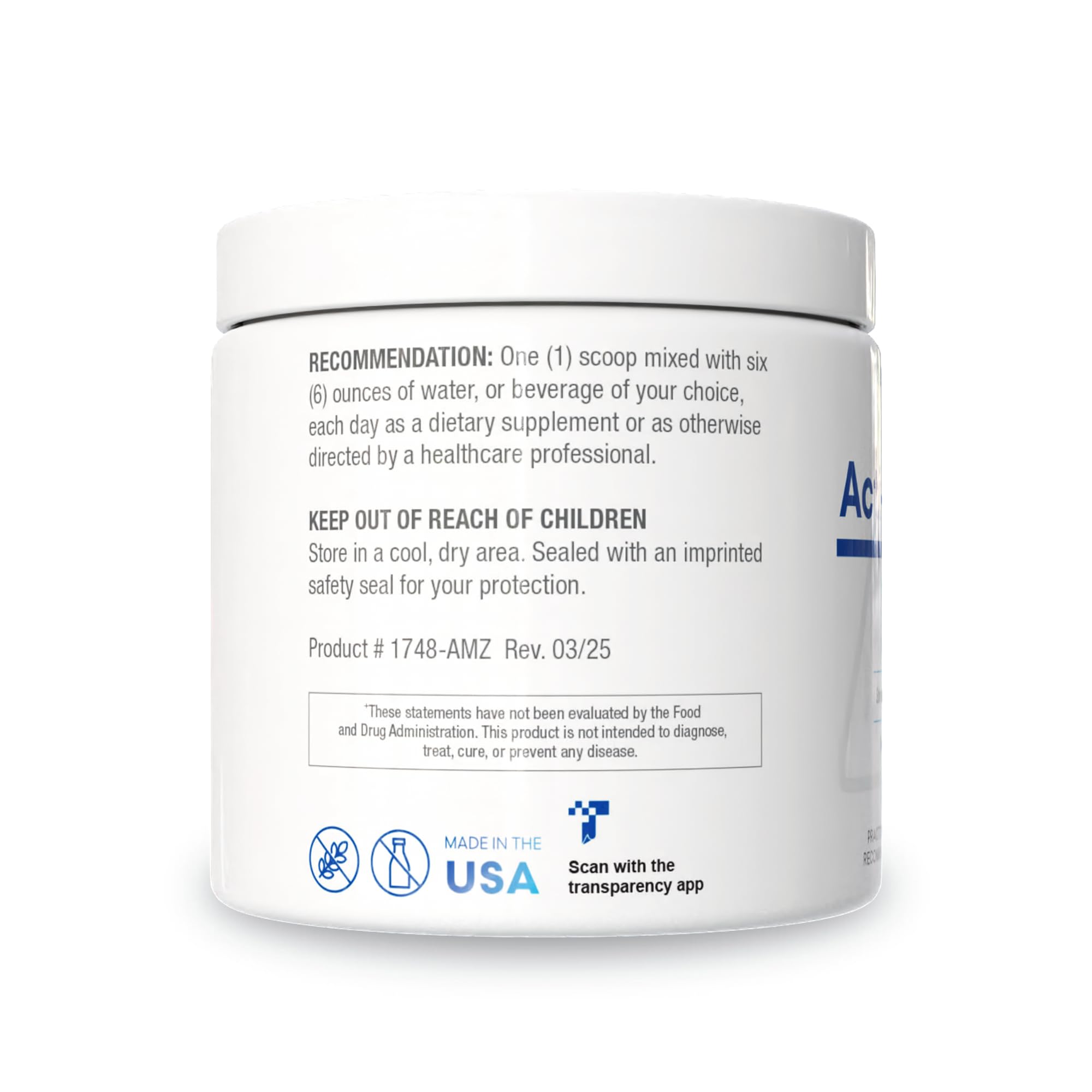BIOTICS RESEARCH cuchara con porción de 5 g lista para mezclar