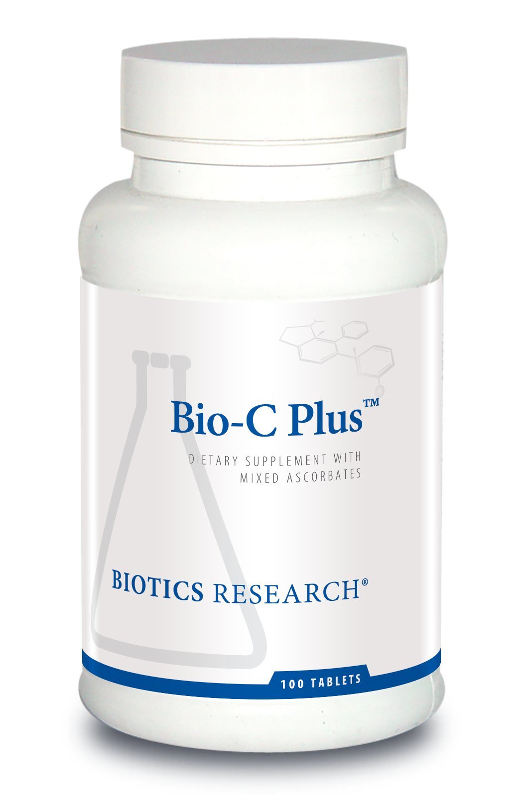 BIOTICS RESEARCH envase Bio C Plus frente mostrando fórmula y cantidad