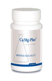 BIOTICS RESEARCH CaMg-Plus vista frontal del envase mostrando presentación y beneficios