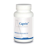 BIOTICS RESEARCH frasco Caprin frontal mostrando diseño y beneficio equilibrio intestinal