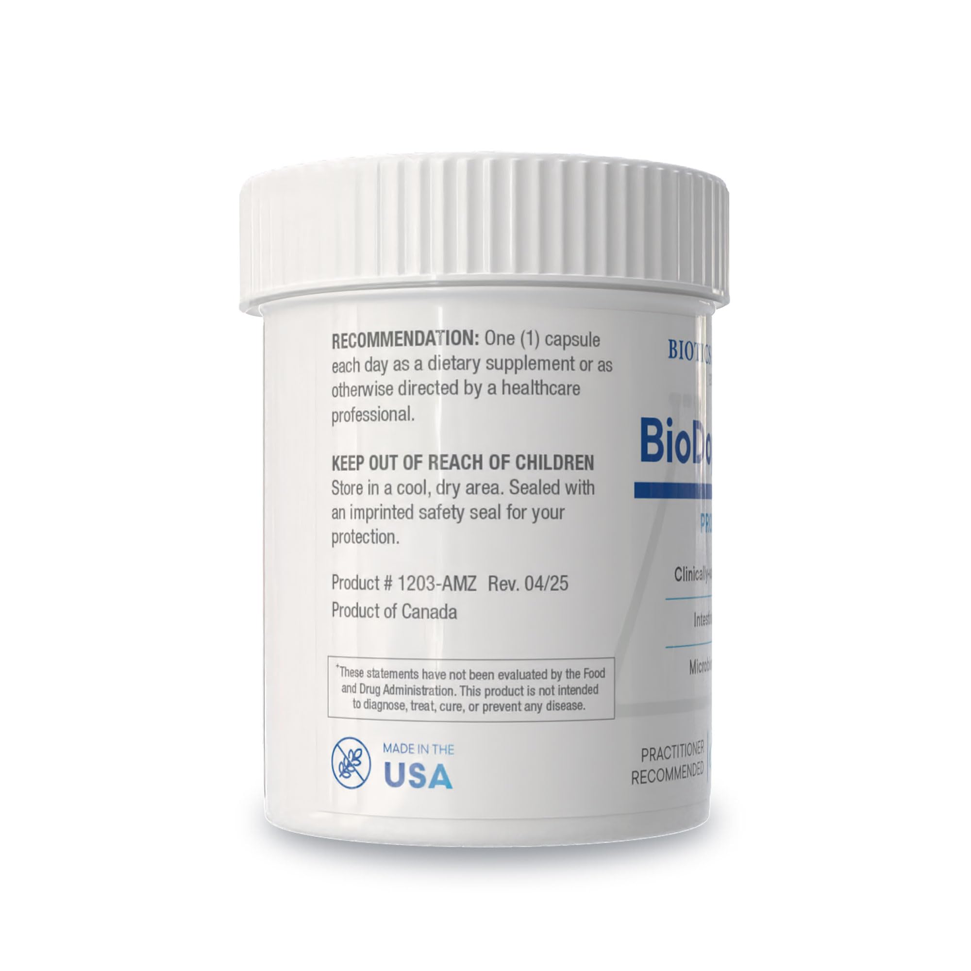 BIOTICS RESEARCH cápsulas en mano para comparar tamaño y dosis conveniente