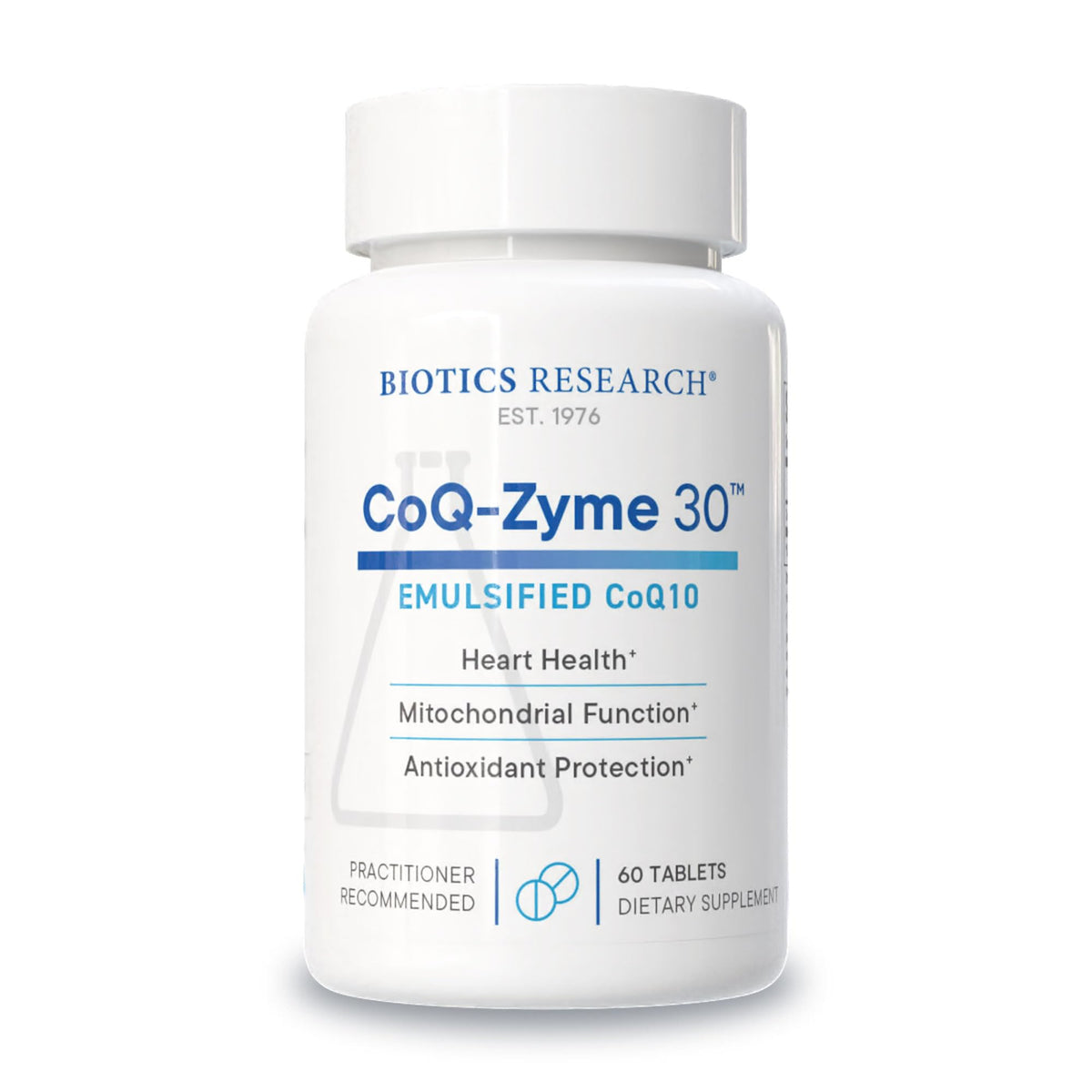 BIOTICS RESEARCH frontal del envase mostrando 60 tabletas y beneficios