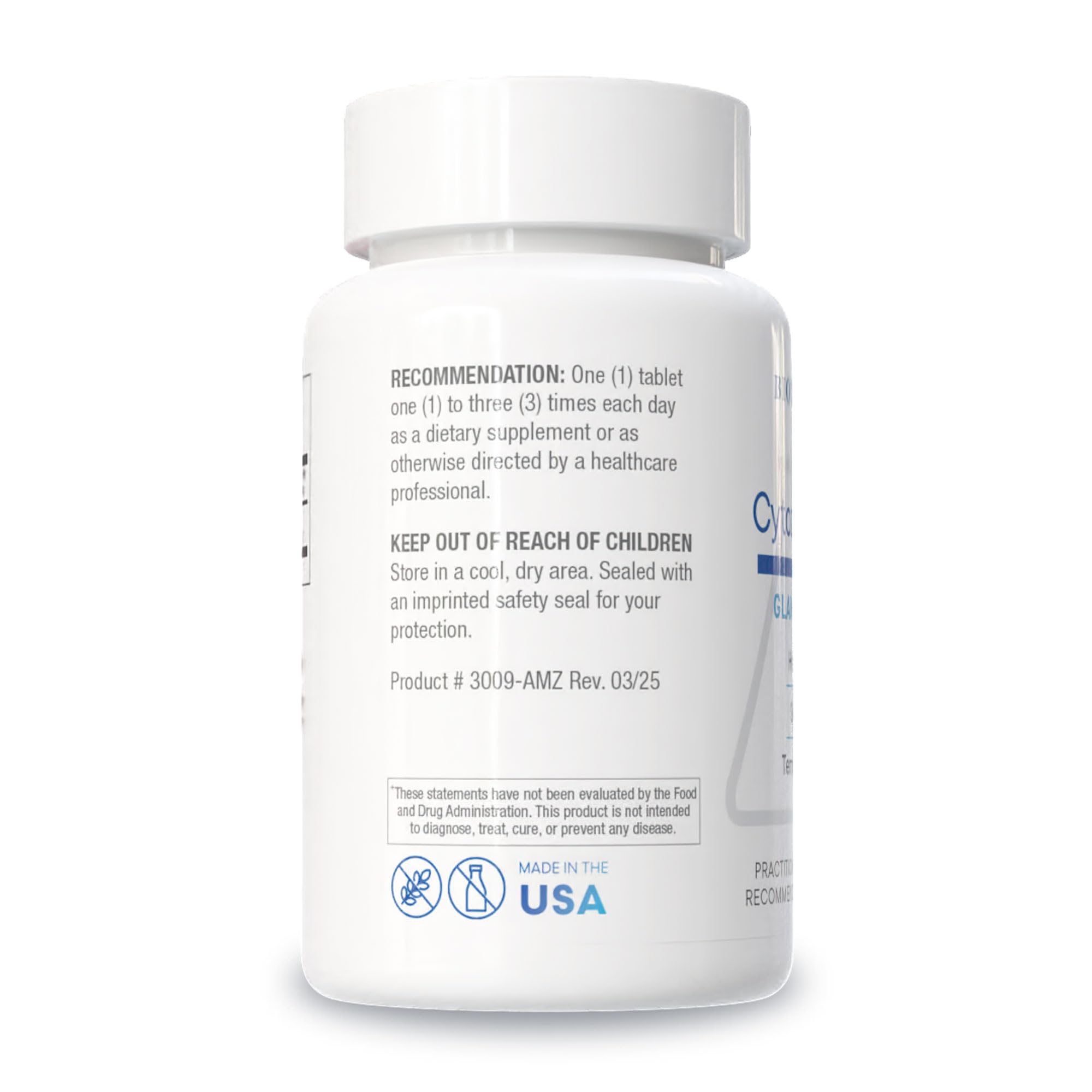 BIOTICS RESEARCH etiqueta lateral con ingredientes y origen verificado