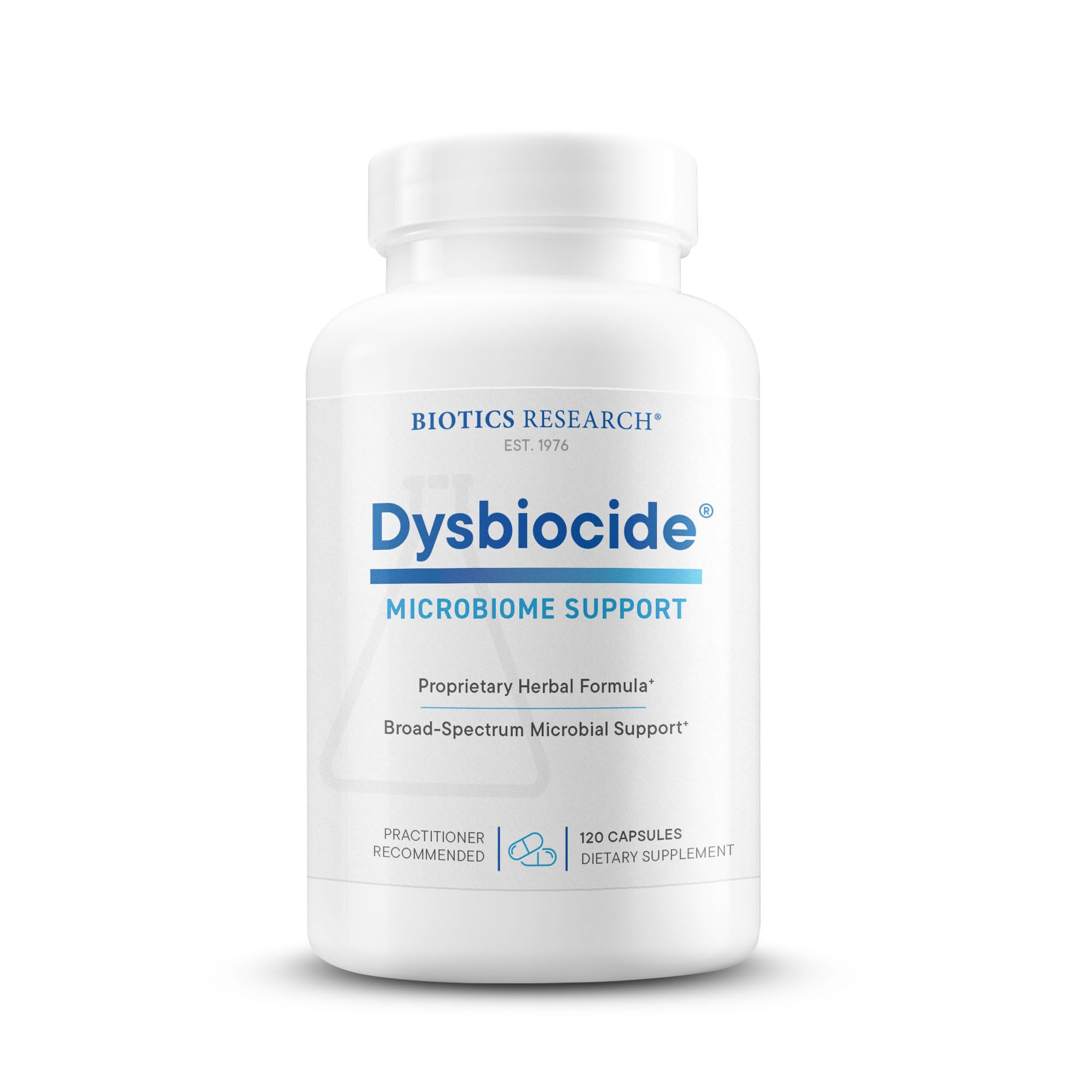 BIOTICS RESEARCH envase frontal mostrando producto y dosis clara