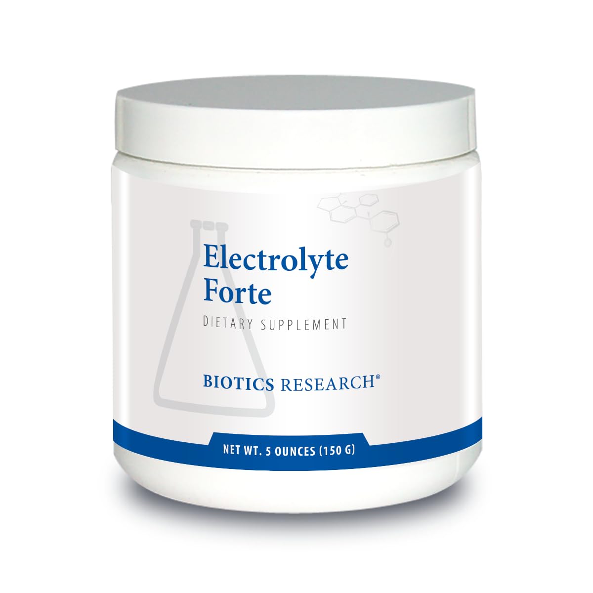 BIOTICS RESEARCH envase frontal de Electrolyte Forte muestra fórmula premium