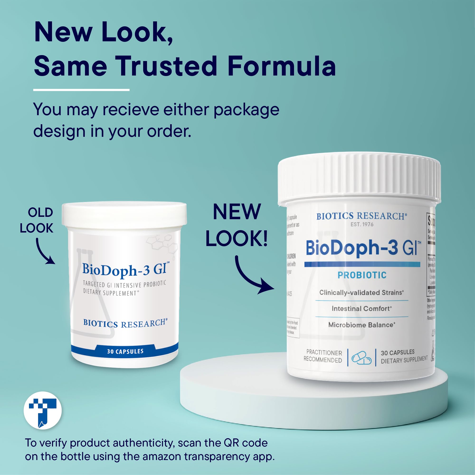 BIOTICS RESEARCH etiqueta con ingredientes y certificaciones claras