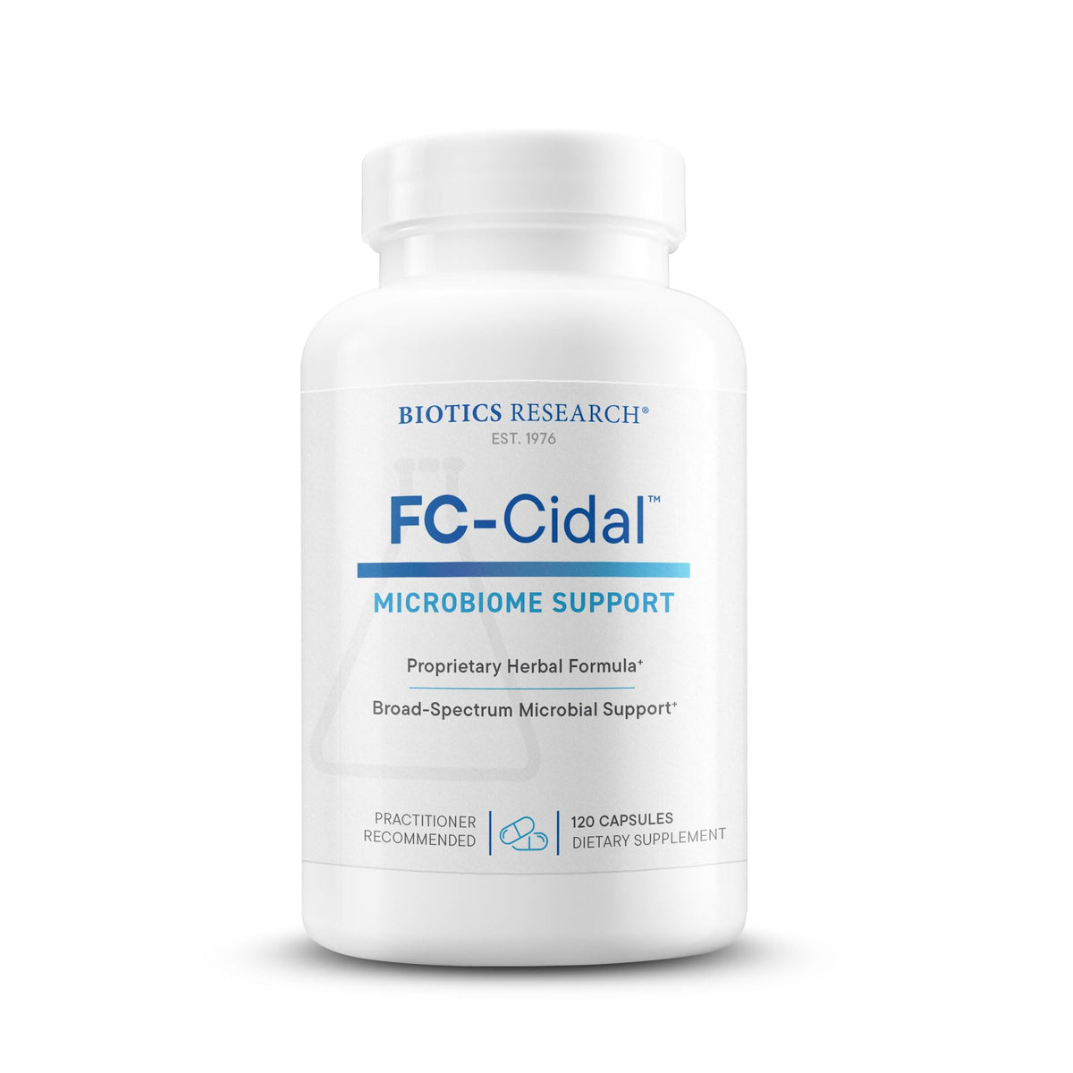 BIOTICS RESEARCH frontal del frasco mostrando marca y presentación, confianza