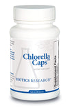 BIOTICS RESEARCH frasco frontal de chlorella 180 cápsulas, presentación clara y compacta
