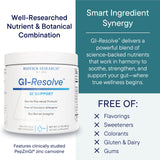 BIOTICS RESEARCH comparación de tamaño del envase GI Resolve en mano para escala
