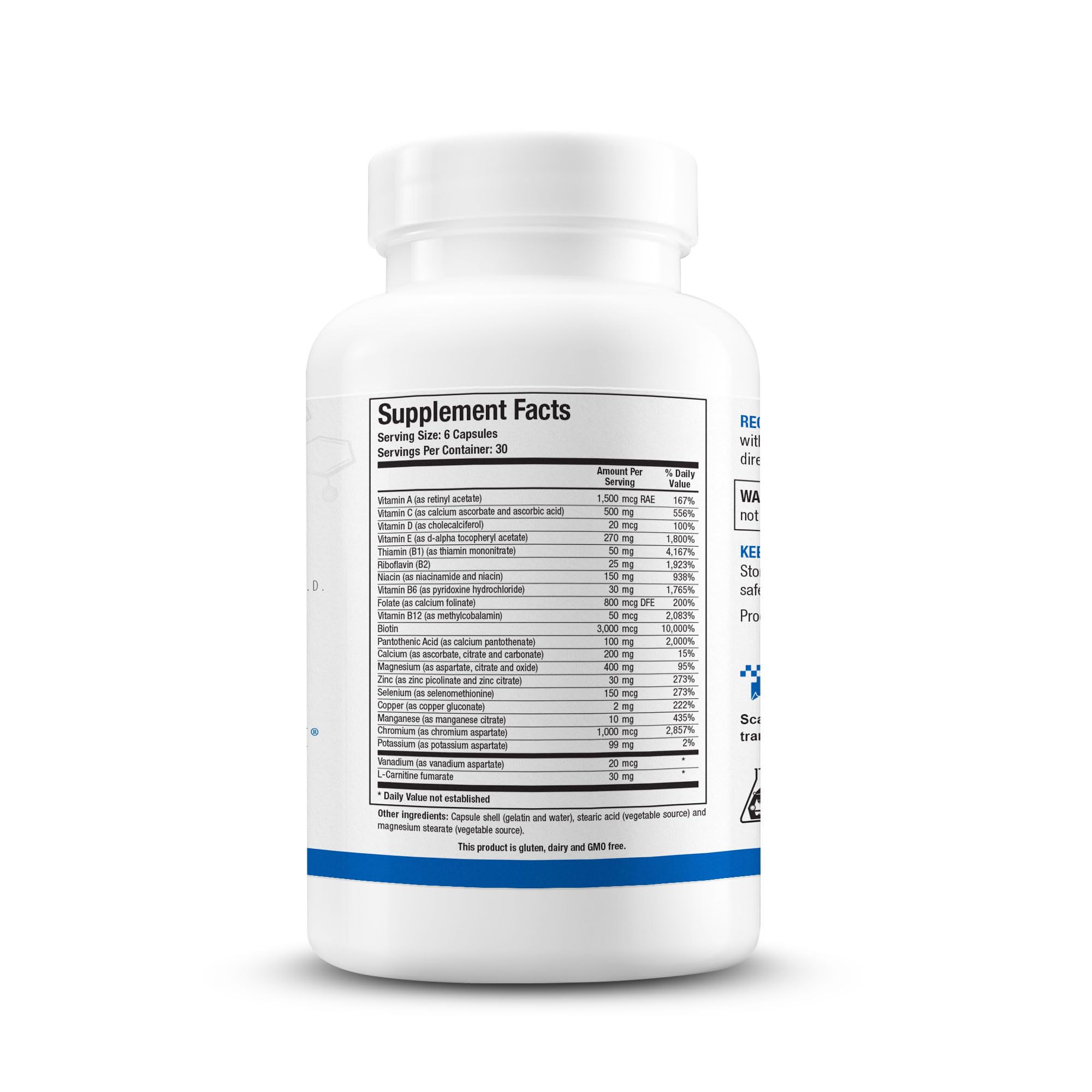 BIOTICS RESEARCH etiqueta legible con ingredientes y recomendaciones de uso