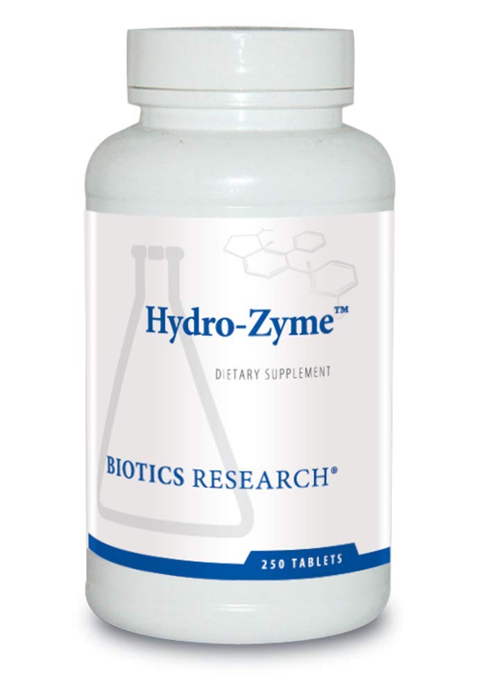 BIOTICS RESEARCH frasco Hydro Zyme frente mostrando presentación y claridad