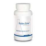 BIOTICS RESEARCH envase frontal que muestra Hydro-Zyme y beneficios digestivos