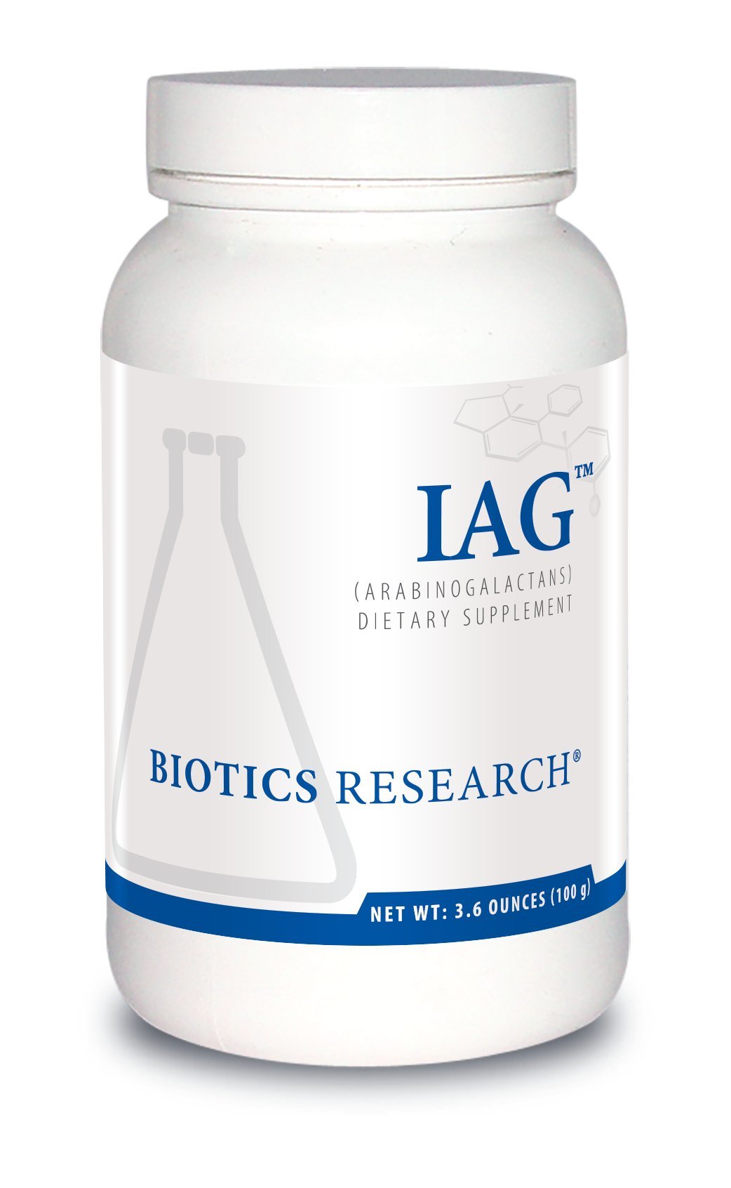 BIOTICS RESEARCH envase frontal mostrando marca y forma en polvo, confianza de calidad