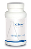 BIOTICS RESEARCH envase K Zyme™ frente muestra calidad