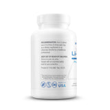 BIOTICS RESEARCH tableta Li Zyme Forte en mano para tamaño y dosificación