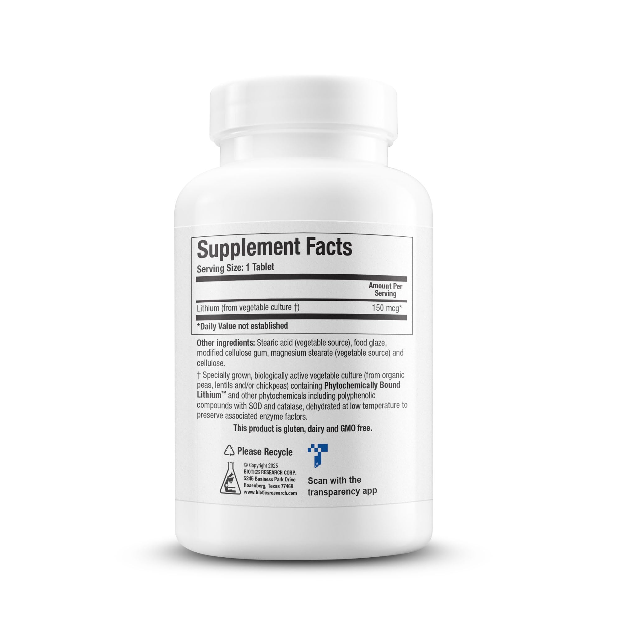BIOTICS RESEARCH detalle de tableta Li Zyme Forte para calidad táctil