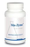 BIOTICS RESEARCH frasco Mn Zyme frente mostrando información clara y seguridad