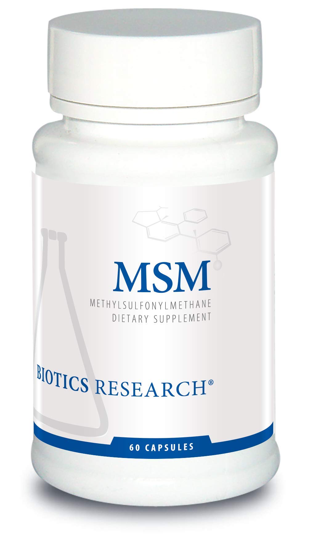 BIOTICS RESEARCH frasco frontal mostrando 60 cápsulas y claridad de marca