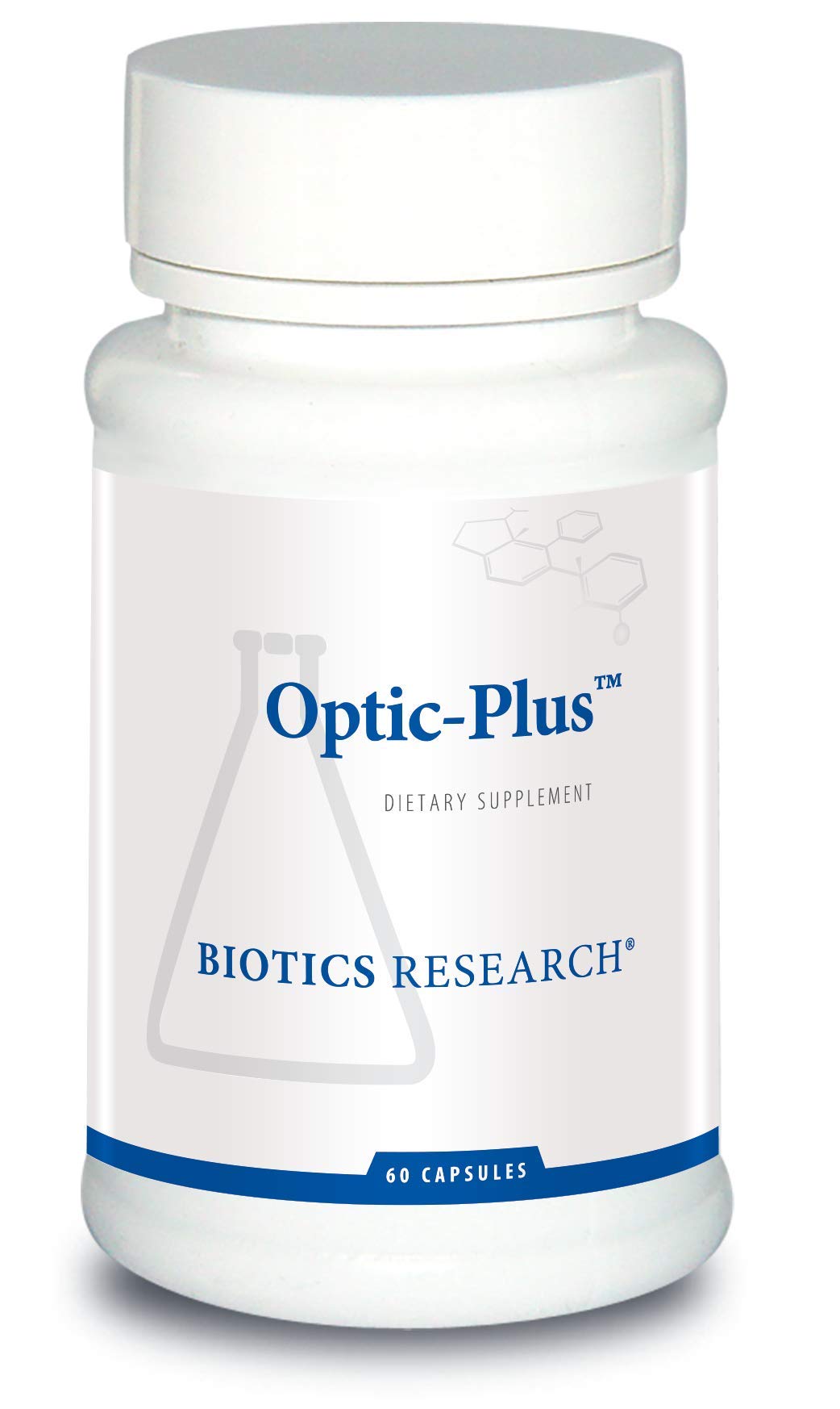BIOTICS RESEARCH envase frontal de Optic Plus mostrando diseño y cantidad