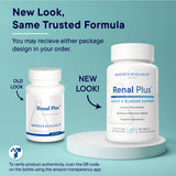 Biotics Research Renal Plus etiqueta informativa con ingredientes y certificaciones claras