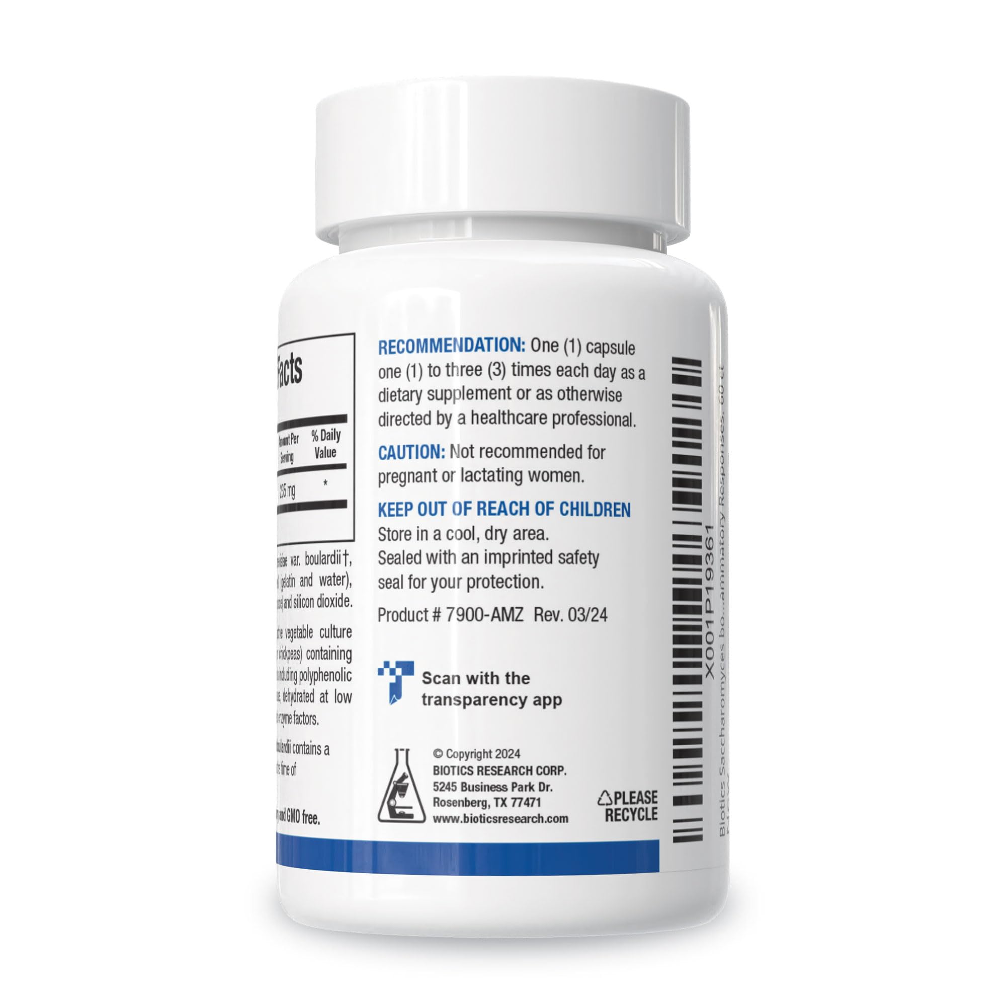 Textura interior de la cápsula Biotics Research destacando pureza y calidad