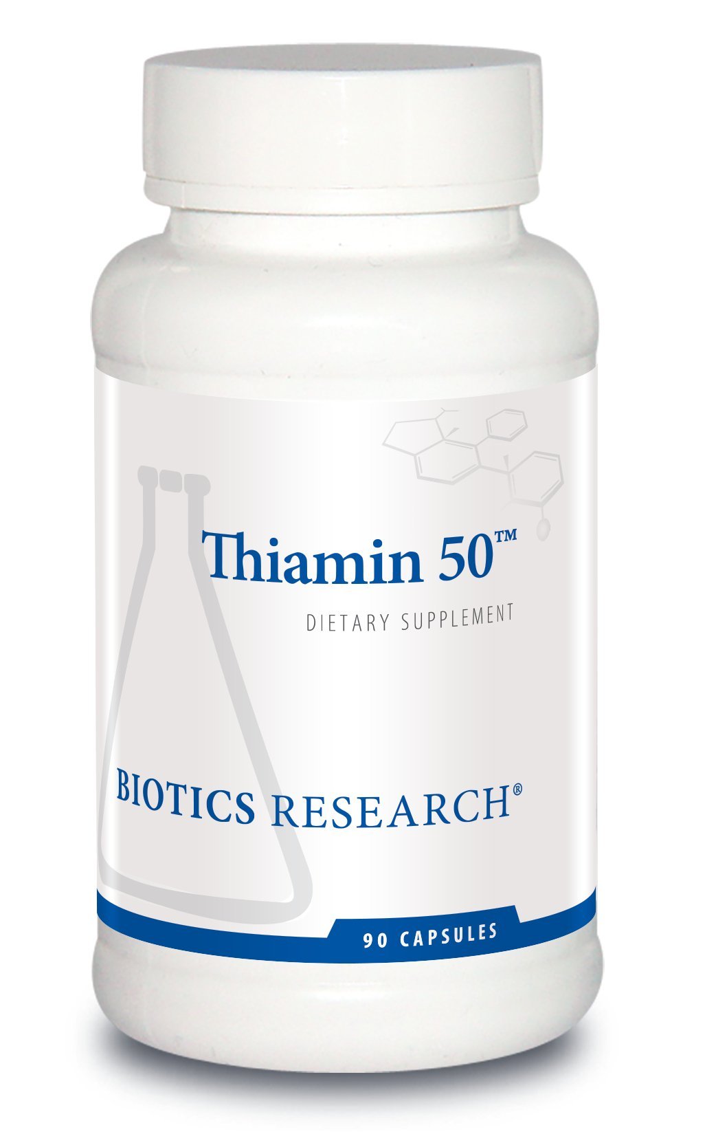 BIOTICS RESEARCH frasco Thiamin 50™ vista frontal beneficio energía