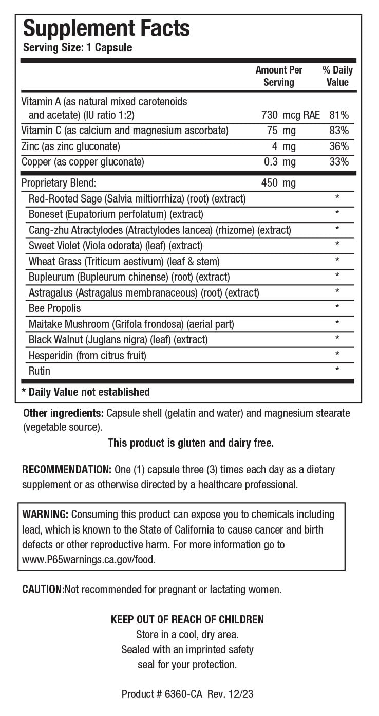 BIOTICS RESEARCH etiqueta nutricional clara con datos de calidad