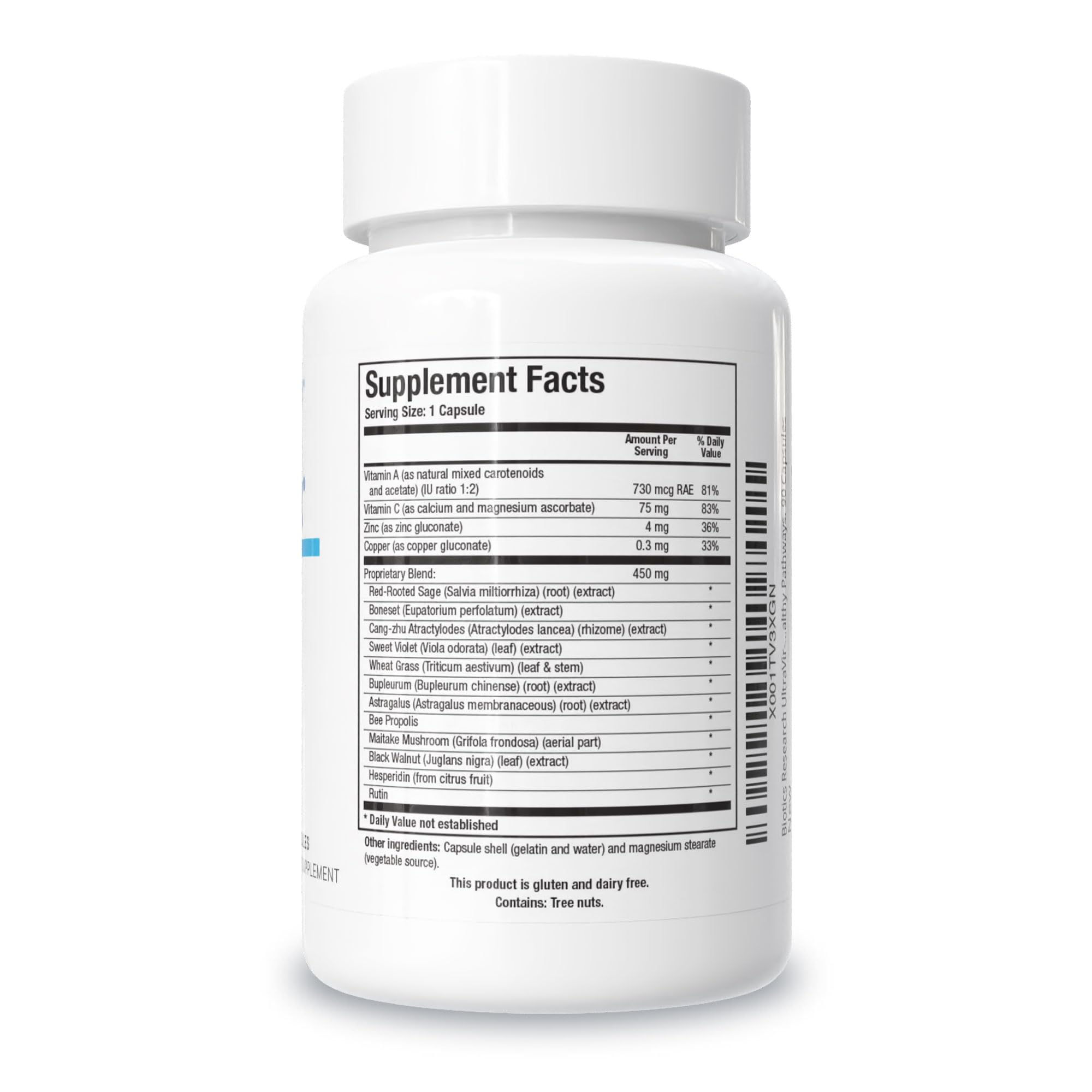 BIOTICS RESEARCH mezcla de ingredientes activos visibles y naturales