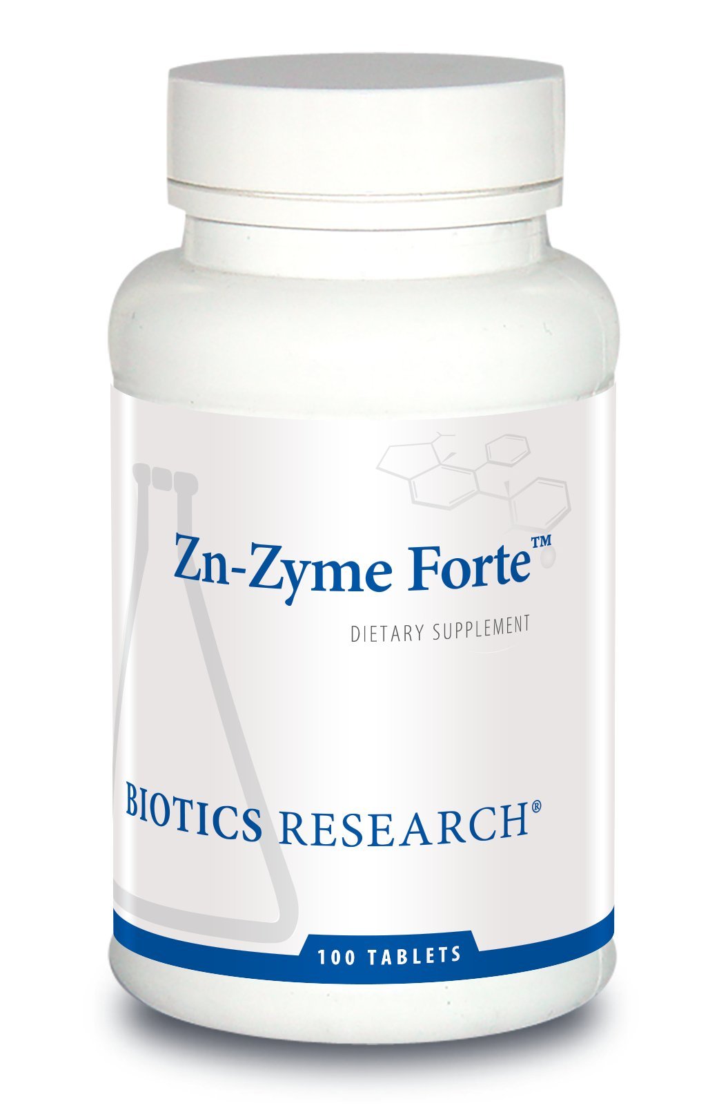 BIOTICS RESEARCH envase frontal mostrando 25 mg y 100 tabletas, apoyo diario