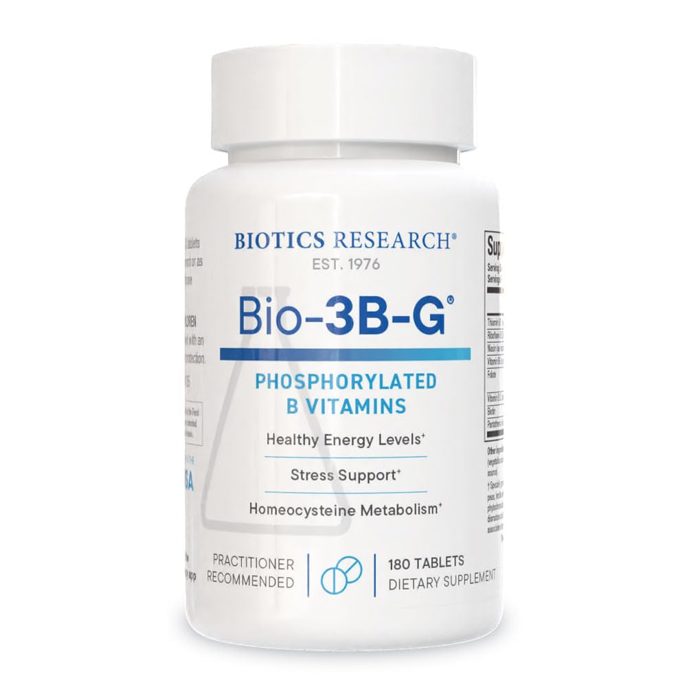 BIOTICS RESEARCH frente del empaque mostrando 180 tabletas y beneficio de energía