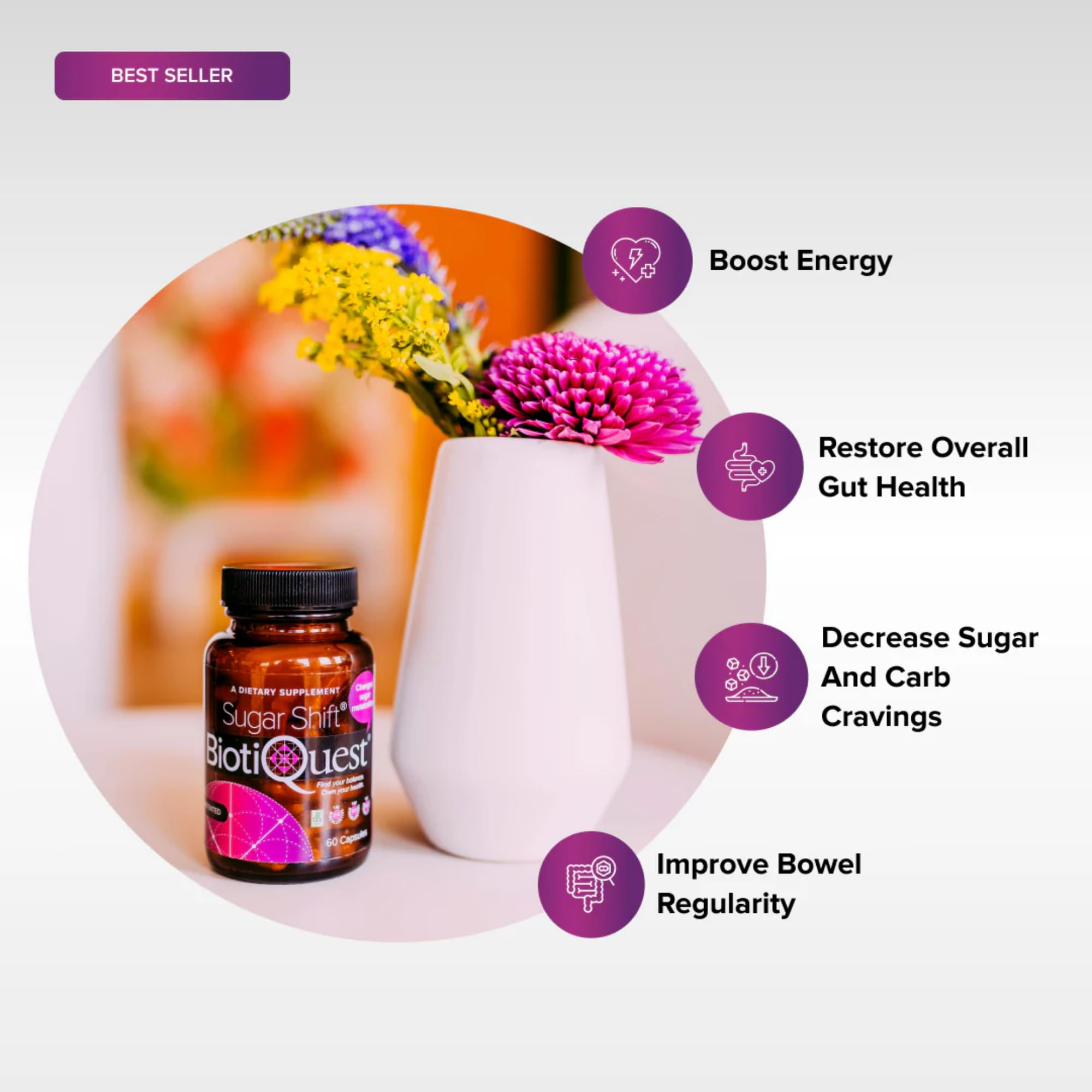 BiotiQuest etiqueta con lista de ingredientes y certificaciones