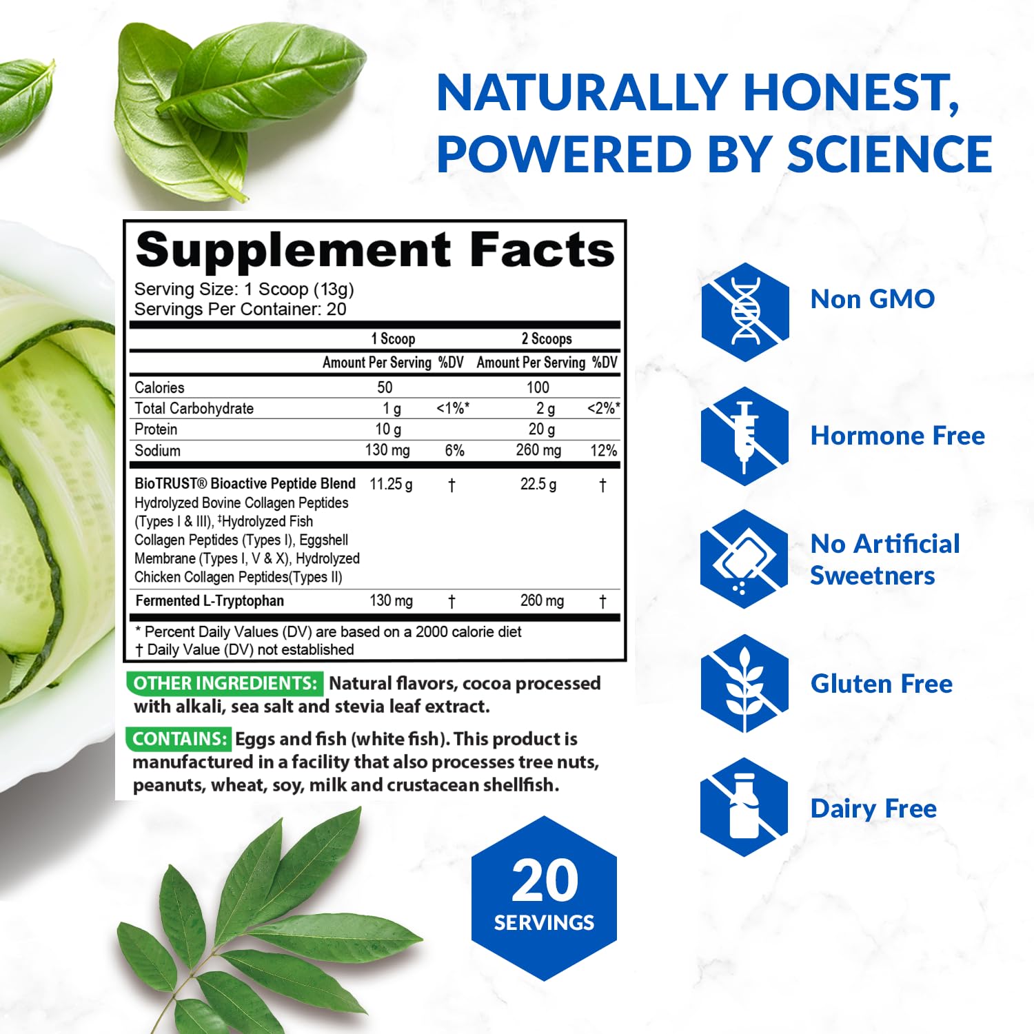 BioTrust fuentes de ingredientes: res, pescado, pollo y membrana de huevo
