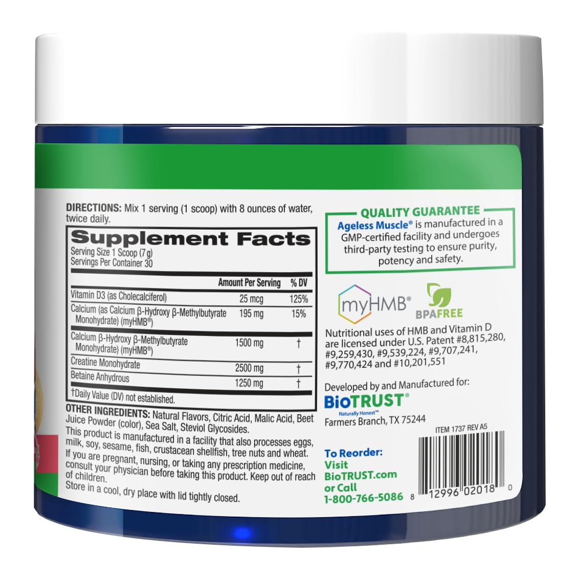 Estilo de vida con BioTrust Ageless Muscle en cocina, apoyo a la masa magra diaria