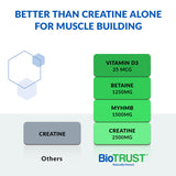 Textura del polvo BioTrust Ageless Muscle de cerca, micronizado para mejor disolución