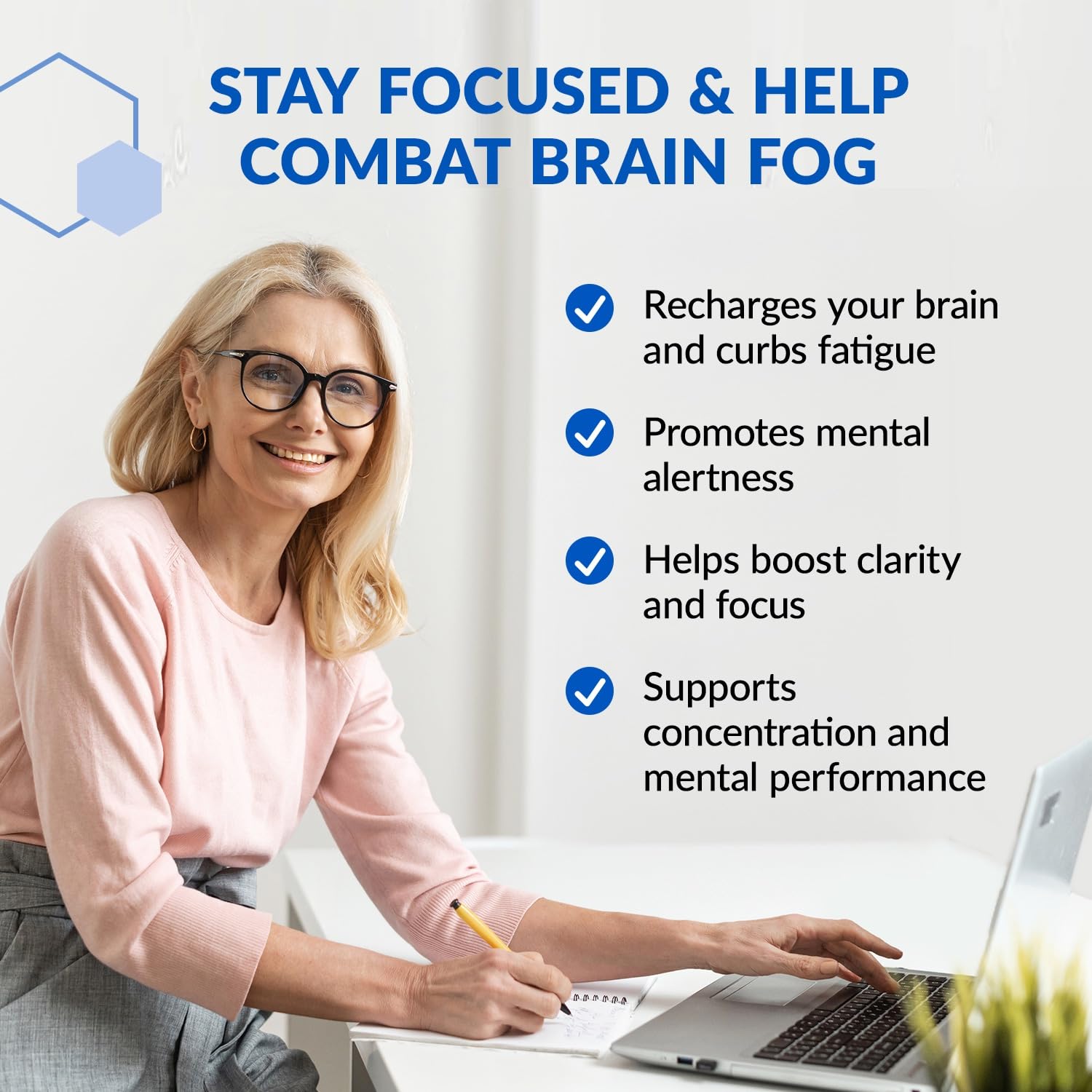 BioTrust tableta de Brain Bright en primer plano destacando textura