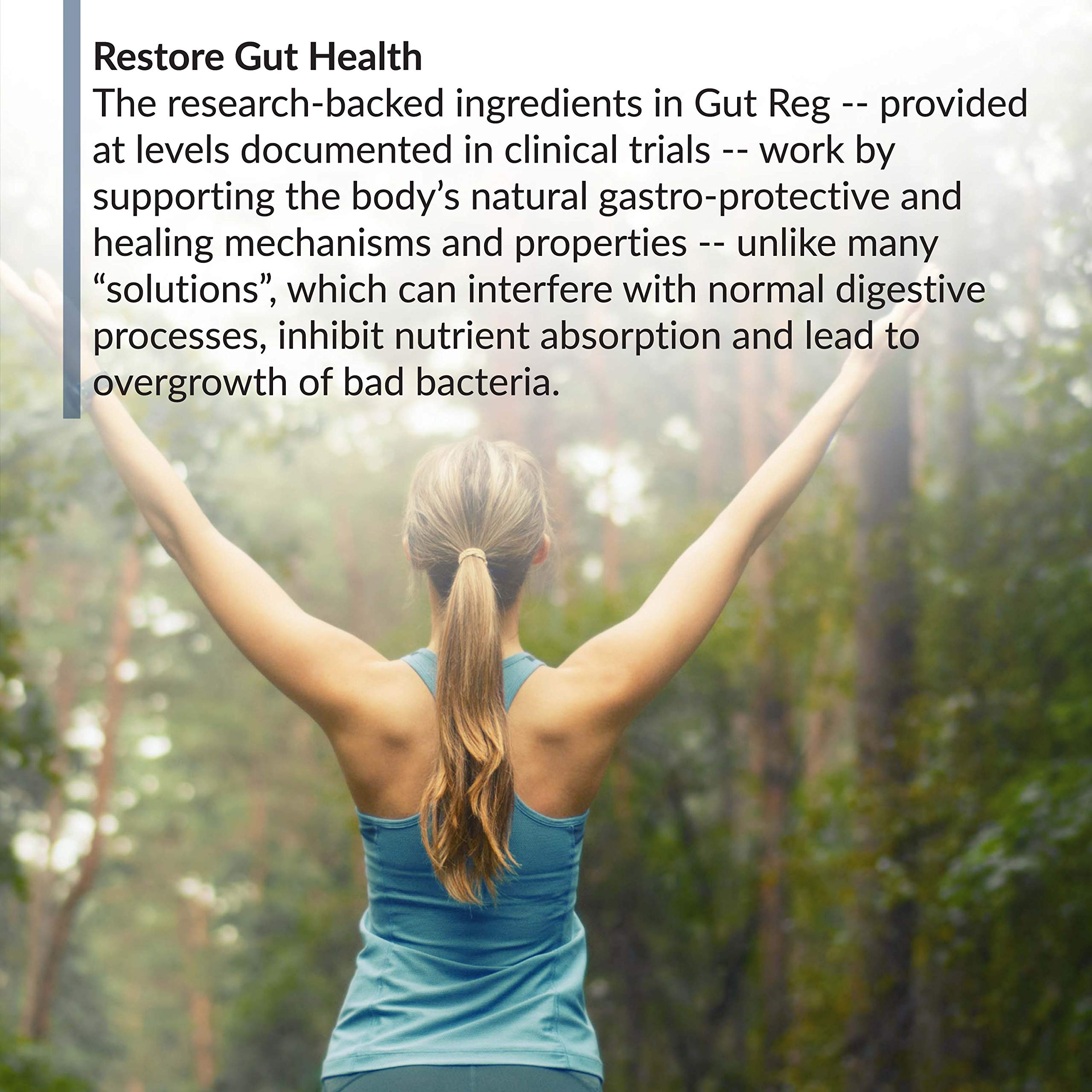 BioTrust etiqueta Gut Reg con lista de ingredientes clave clarificada