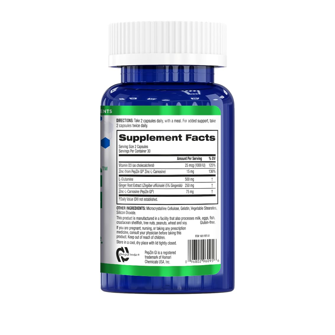 BioTrust sello GMP en el envase Gut Reg indicando control de calidad