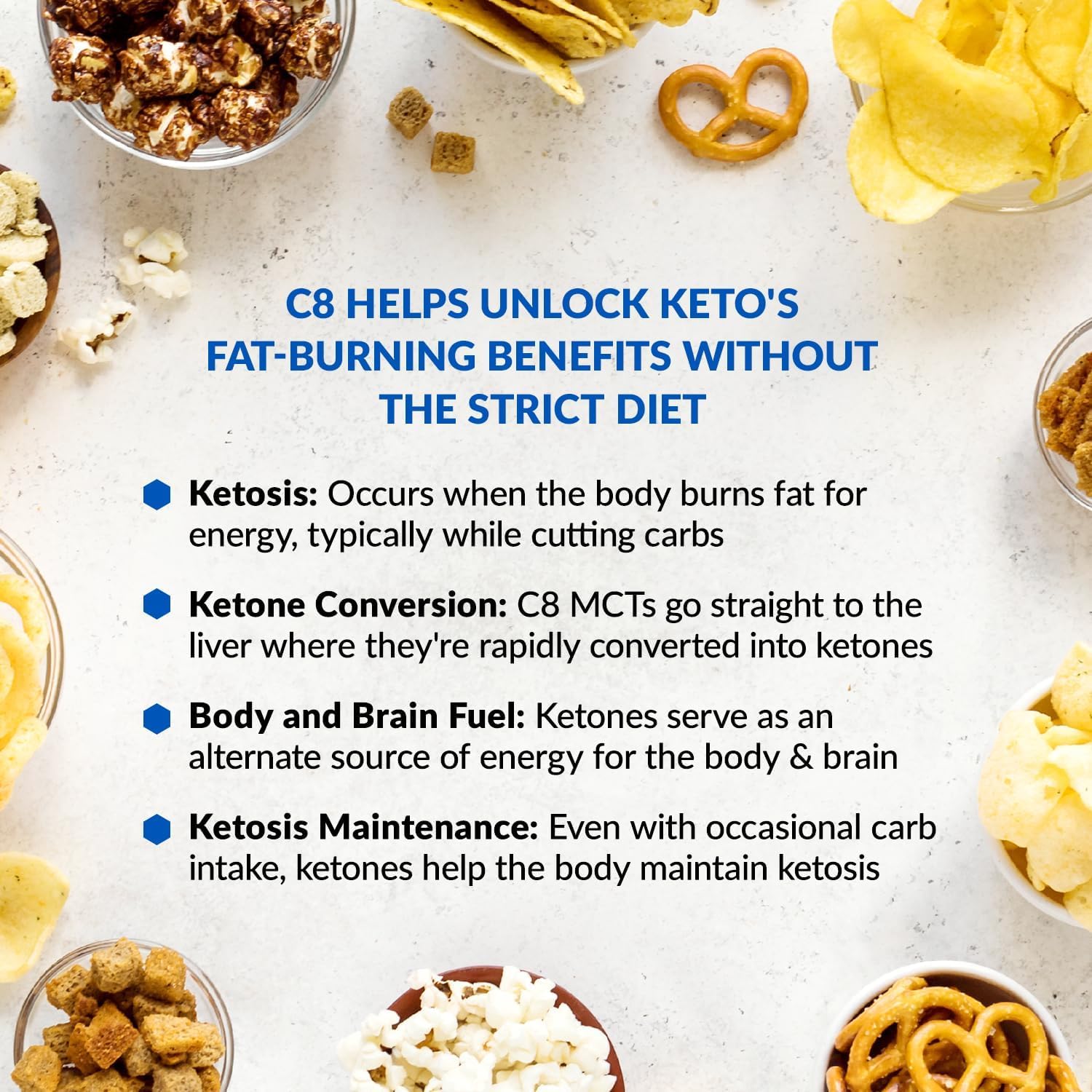 Taza de café con Keto Elevate de BioTrust aportando crema sin sabor