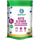 BioTrust envase frontal mostrando sabor French Vanilla y beneficio energía limpia