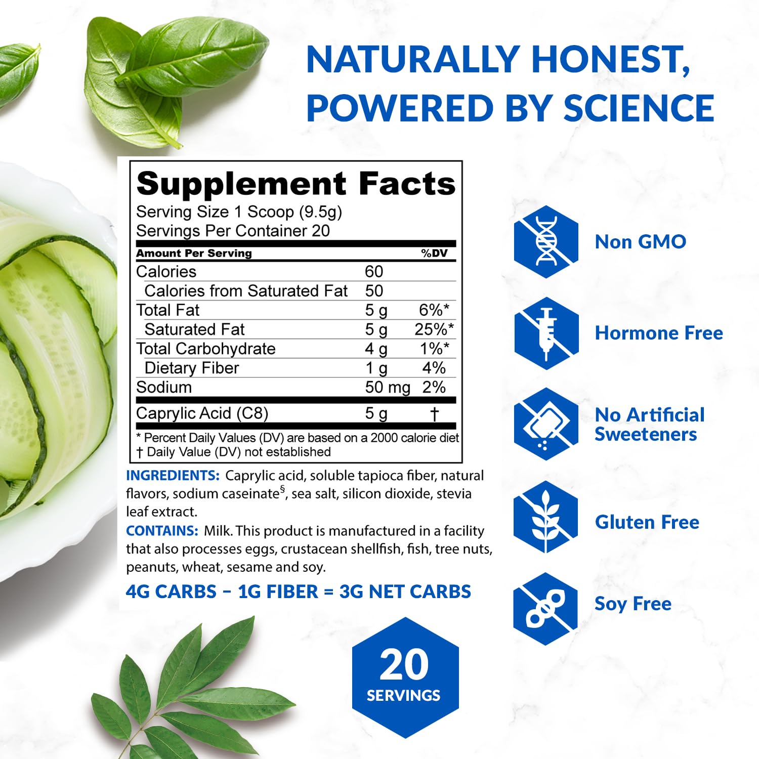 BioTrust polvo usado en fat bombs cetogénicas receta fácil y baja en carbohidratos