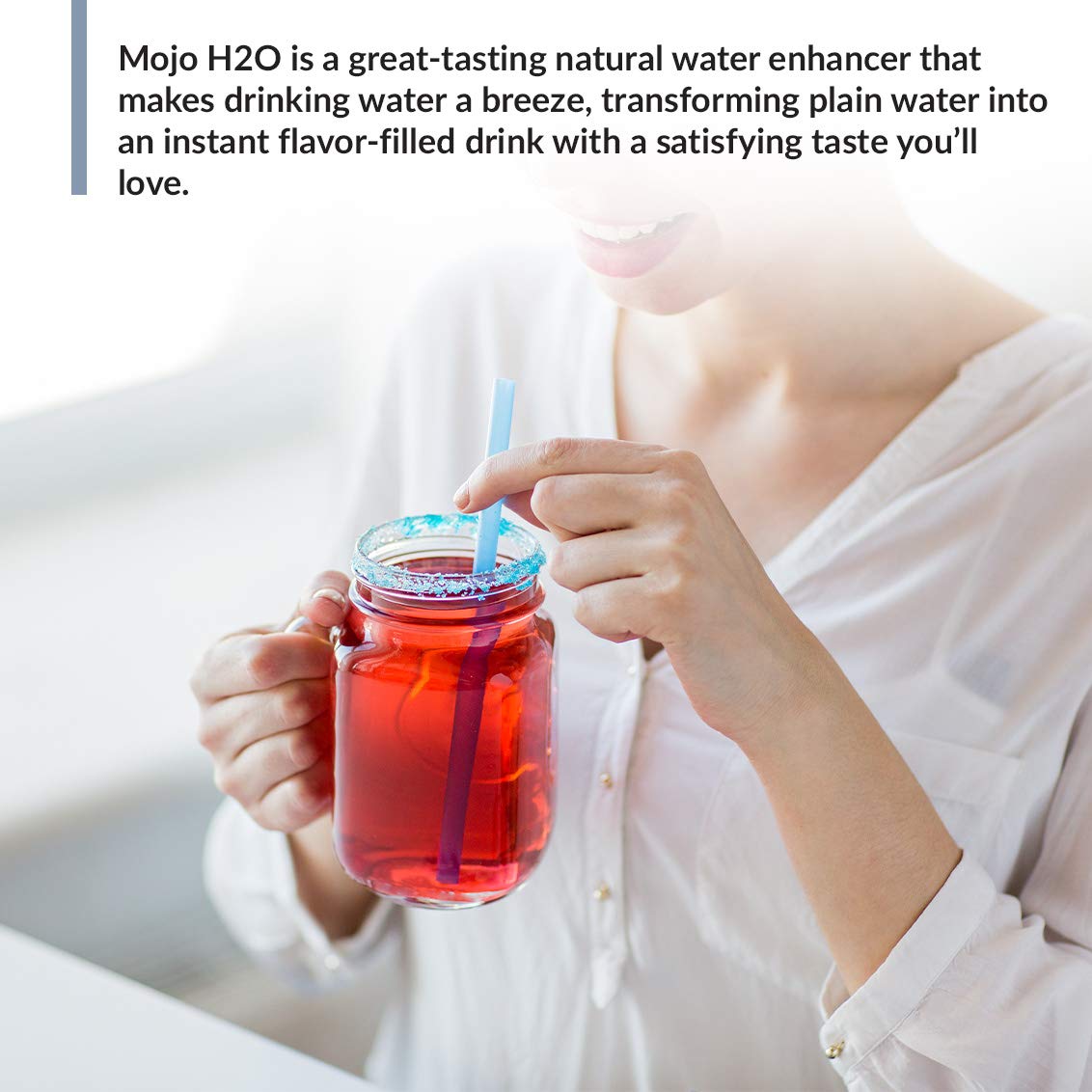 BioTrust Mojo H2O en botella reutilizable para hidratación práctica y portátil