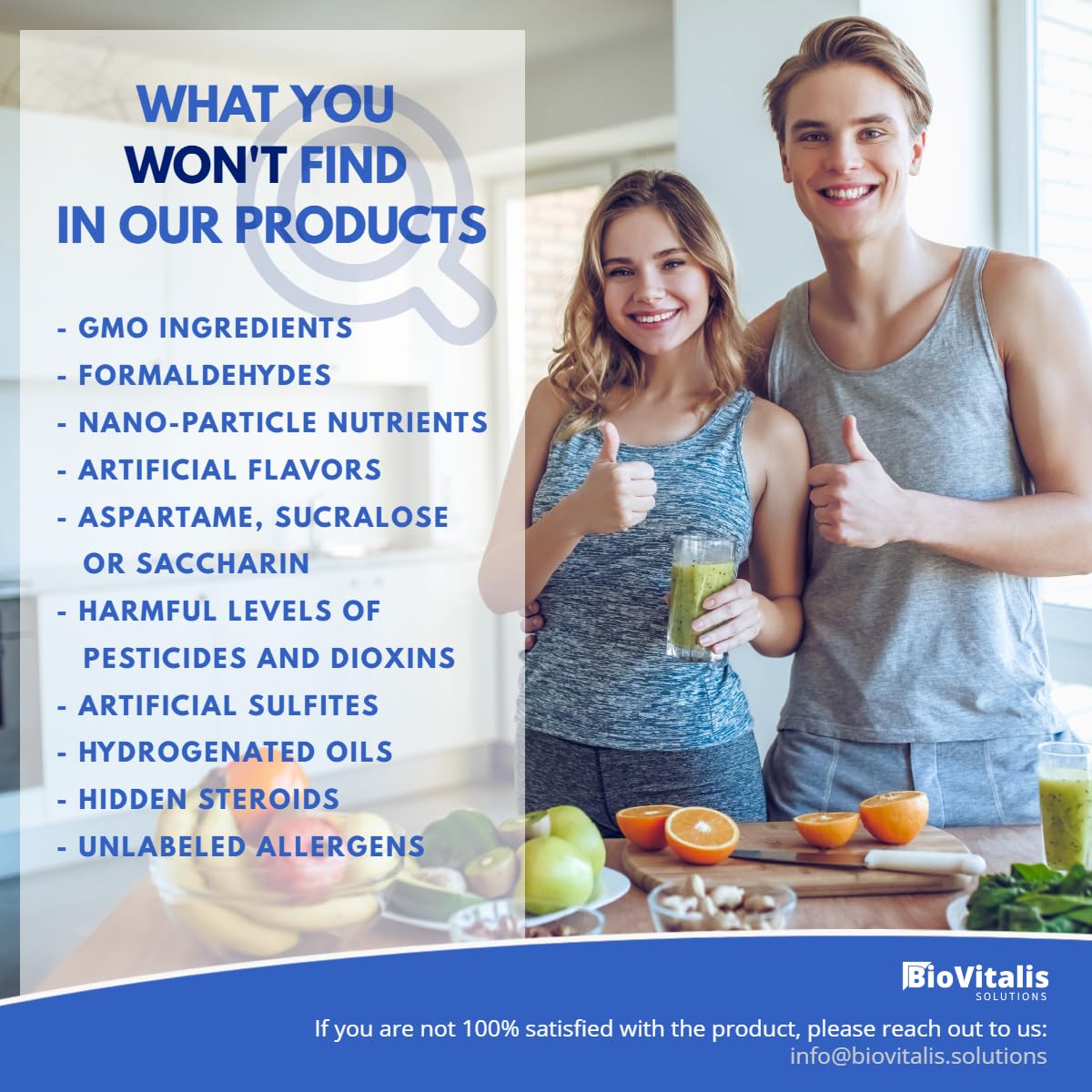 Biovitalis Solutions etiqueta con lote y certificados ISO para comprobación rápida