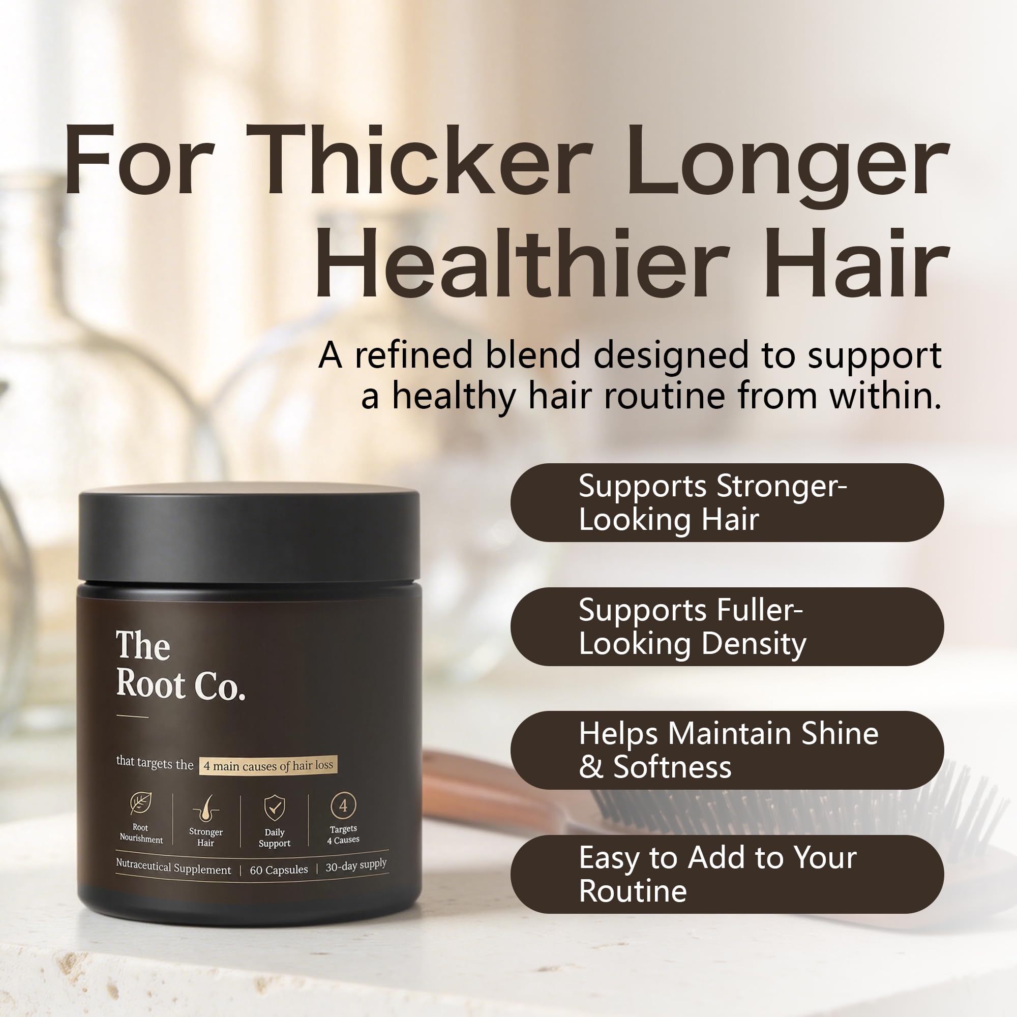Biovitic The Root Co biotina y zinc como ingredientes destacados, apoyo nutritivo