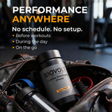 BIOVOLT tabletas junto a fruta yuzu destacando sabor refrescante