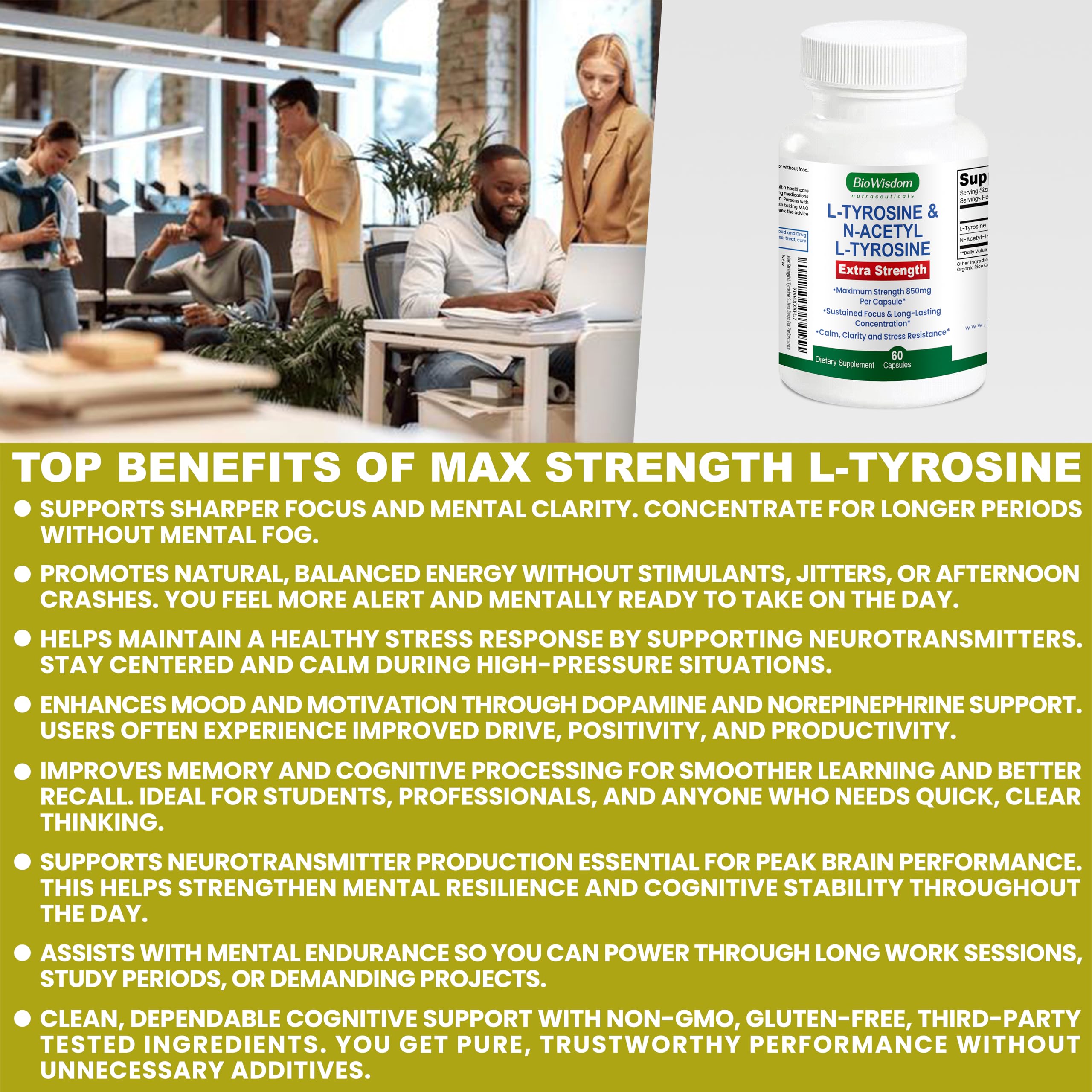 BioWisdom Nutraceuticals etiqueta con información nutricional clara y transparente