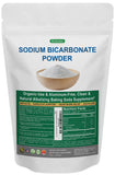 BioWisdom envase frontal de bicarbonato, pureza visible y uso culinario