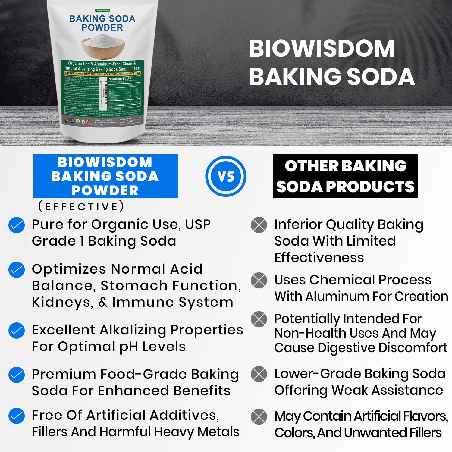 BioWisdom polvo usado en repostería para levadura natural