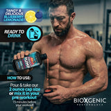 BioXgenic botella junto a una mano para escala, beneficio fácil control de porciones