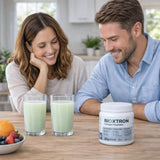 Escena lifestyle con Bioxtron sobre mesa sugiriendo integración en rutina wellness