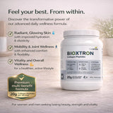 Cucharada dosificadora con Bioxtron indicando porción práctica y cómoda